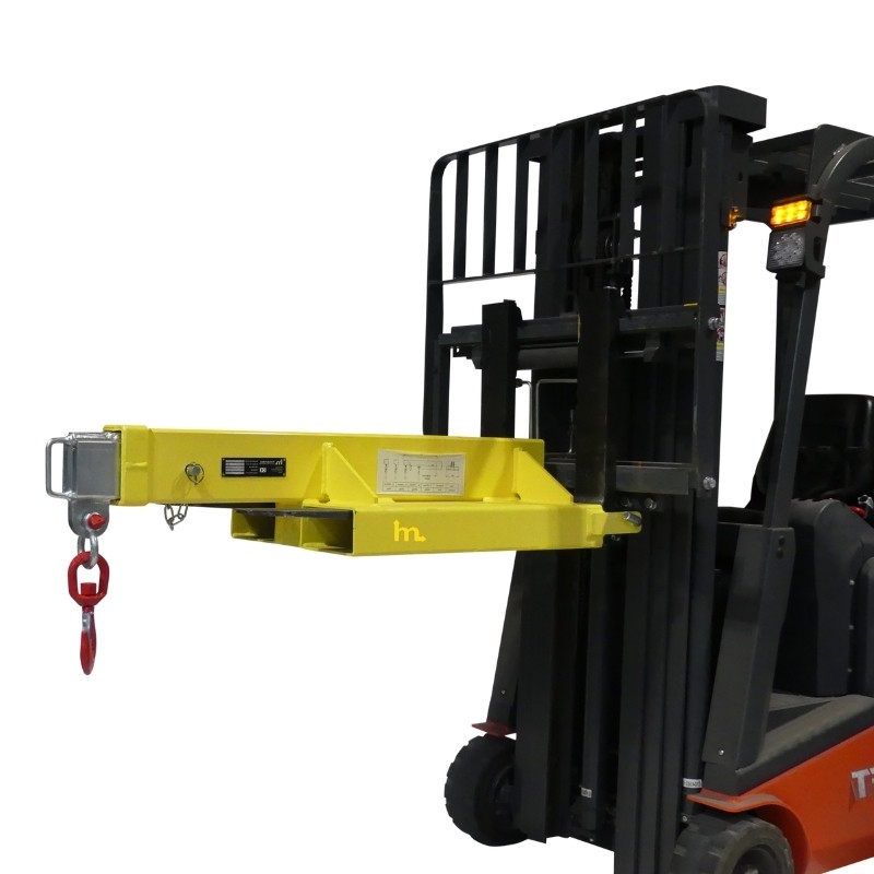 Vista general de la Pluma para carretilla elevadora fija 4.5 T plegada