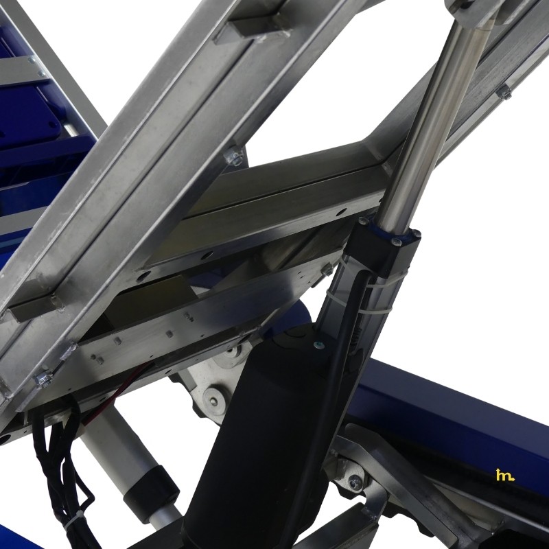 Zoom al mecanismo de funcionamiento de la Carretilla para subir escaleras eléctrica de oruga - 420 kg