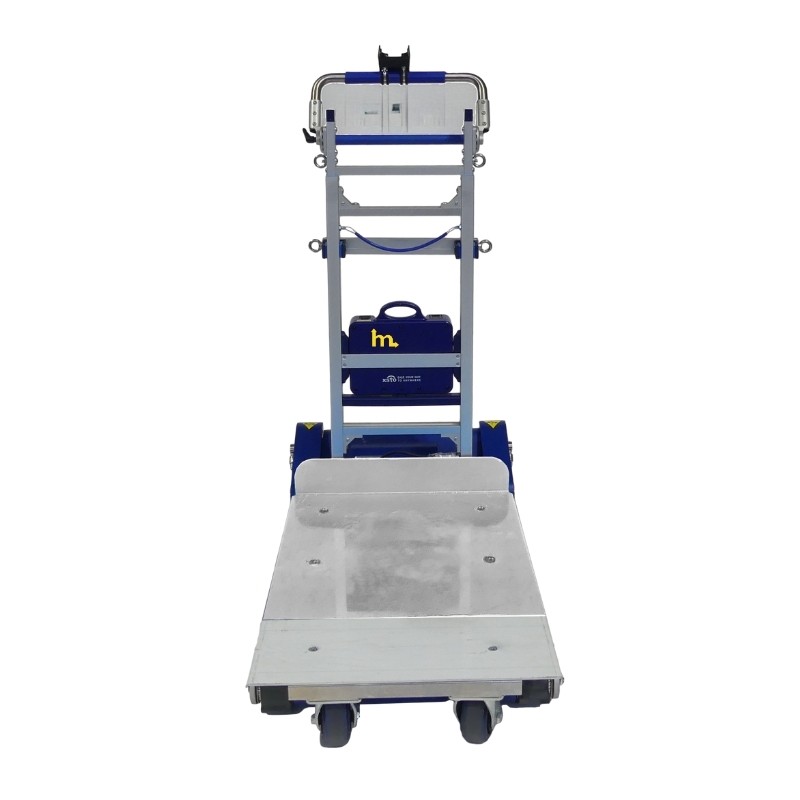 Vista trasera de la Carretilla para subir escaleras eléctrica de oruga - 420 kg