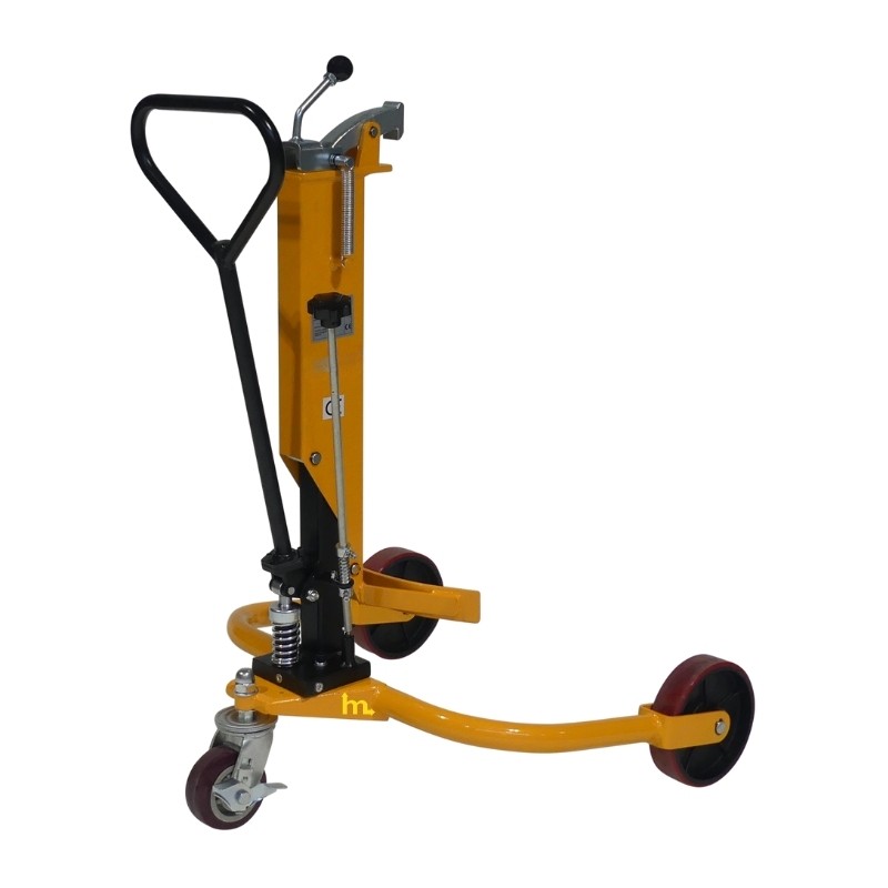 Elevador de barriles hidráulico 250 kg vista delantera