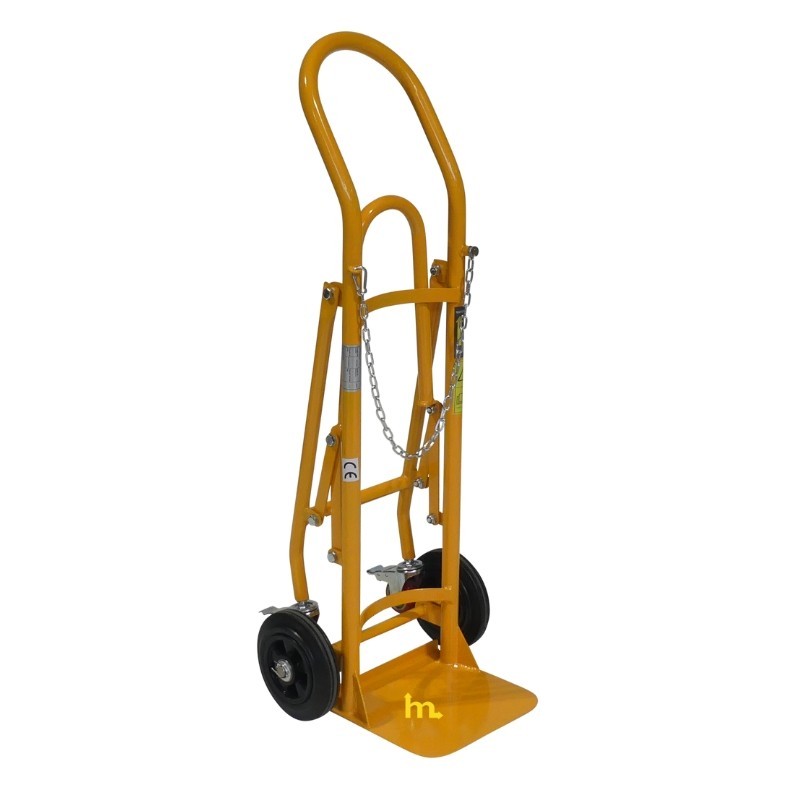 Vista en 3/4 de la carretilla portabombona 120 kg