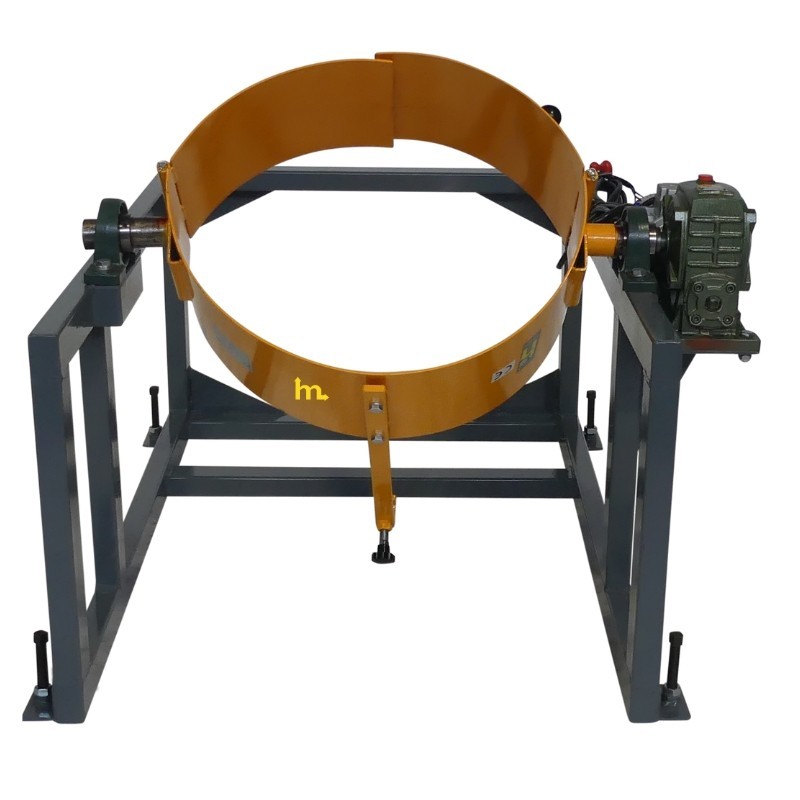 Vista trasera del mezclador basculante para bidones - 400 kg